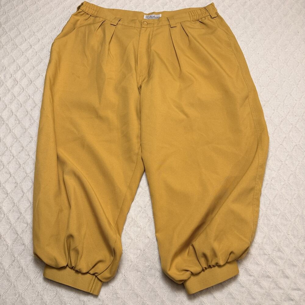 St. Andrews Knickers Pants Mens Size 38 Vintage Traditional Golf Wear yellow